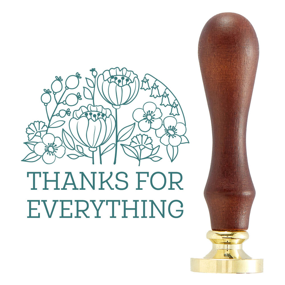 Spellbinders Thanks for Everything Wax Seal Stamp (WS-072) (OUTLET)