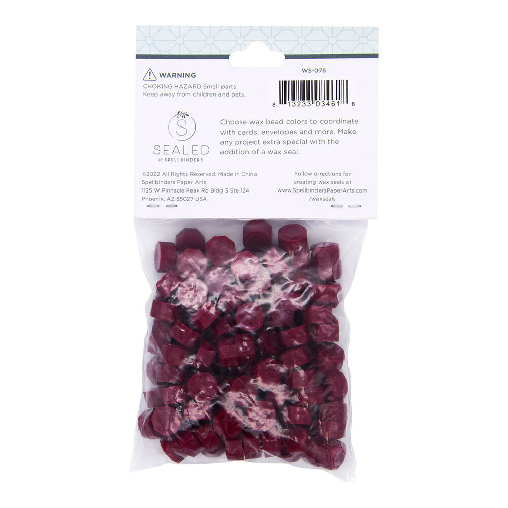 Spellbinders Classic Crimson Wax Beads (100pcs) (WS-076) Spellbinders Classic Crimson Wax Beads (100pcs) (WS-076)