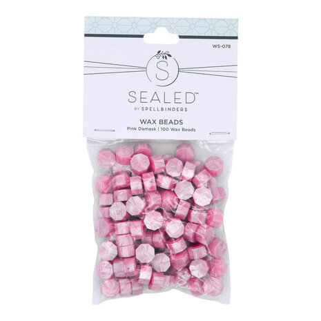 Spellbinders Pink Damask Wax Beads (100pcs) (WS-078)