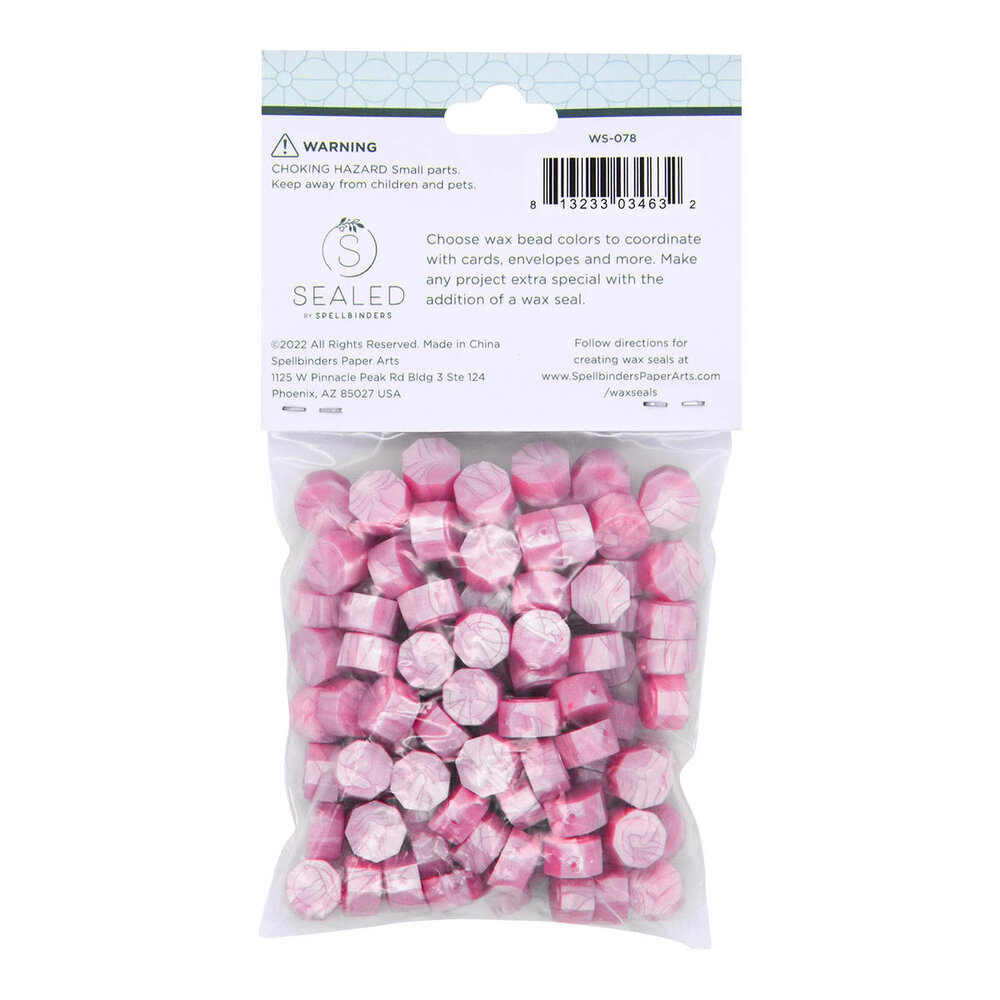 Spellbinders Pink Damask Wax Beads (100pcs) (WS-078)