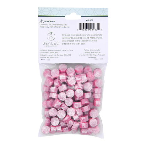 Spellbinders Pink Damask Wax Beads (100pcs) (WS-078)