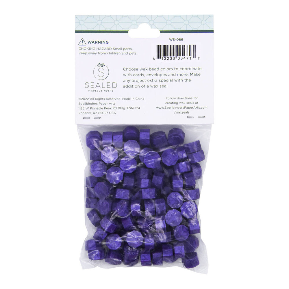 Spellbinders Twilight Purple Wax Beads (100pcs) (WS-086) Spellbinders Twilight Purple Wax Beads (100pcs) (WS-086)