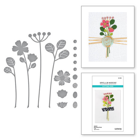 Spellbinders Sealed Blooming Stems Etched Dies (S4-1296)