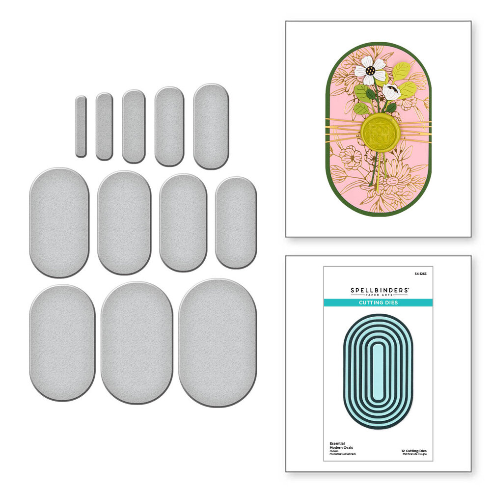 Spellbinders Essential Modern Ovals Etched Dies (S4-1266)
