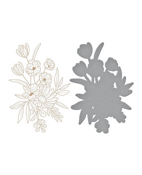 Spellbinders Glimmer Bouquet Hot Foil Plate & Die Set (GLP-408) (OUTLET) Spellbinders Glimmer Bouquet Hot Foil Plate & Die Set (GLP-408) (OUTLET)
