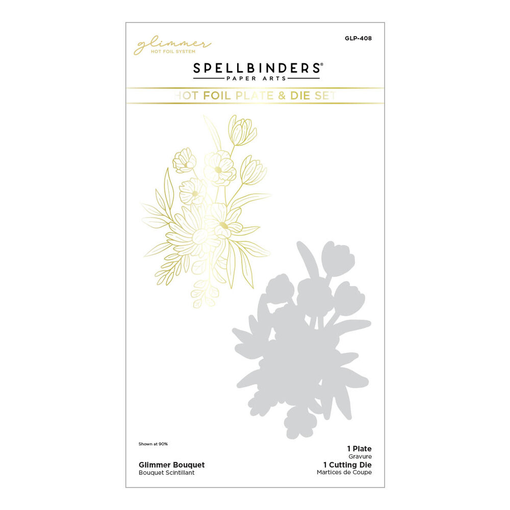 Spellbinders Glimmer Bouquet Hot Foil Plate & Die Set (GLP-408) (OUTLET) Spellbinders Glimmer Bouquet Hot Foil Plate & Die Set (GLP-408) (OUTLET)