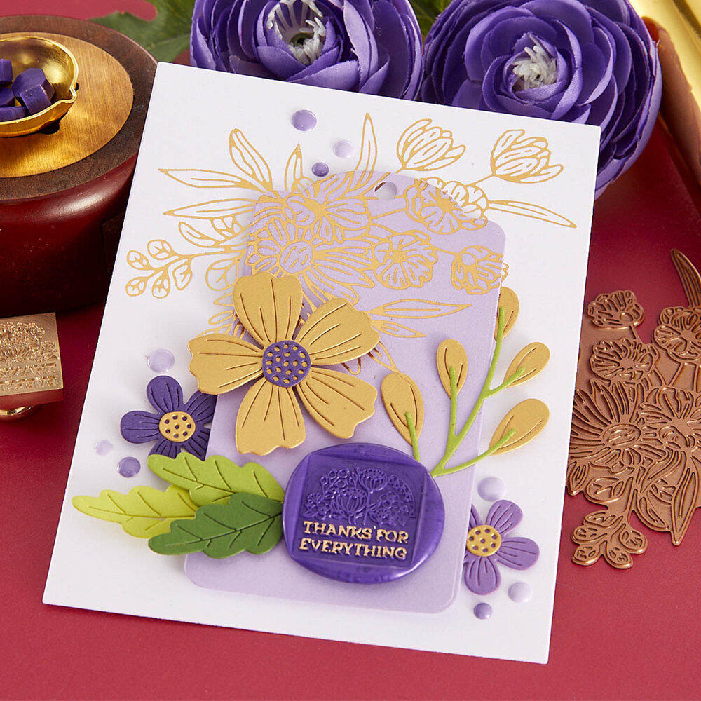 Spellbinders Glimmer Bouquet Hot Foil Plate & Die Set (GLP-408) (OUTLET) Spellbinders Glimmer Bouquet Hot Foil Plate & Die Set (GLP-408) (OUTLET)