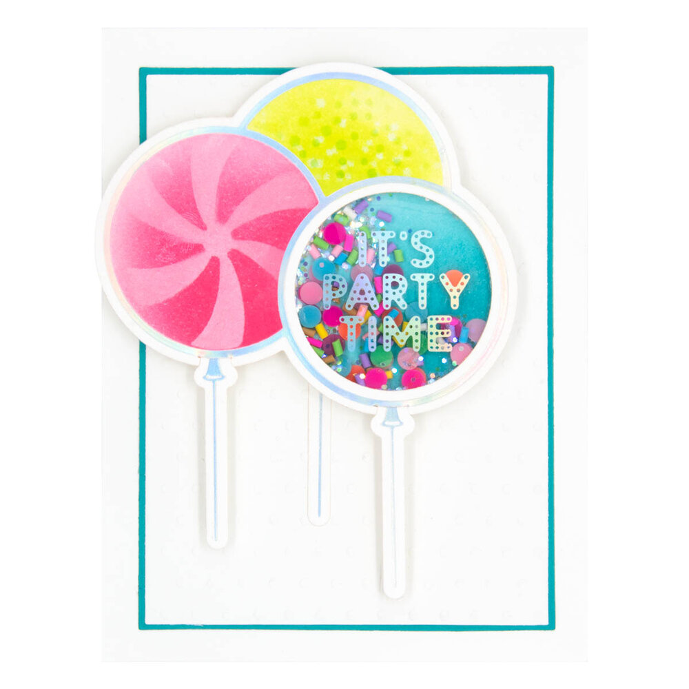 Spellbinders It's My Party Glimmer Sentiments Hot Foil Plate & Die Set (GLP-398) (OUTLET)