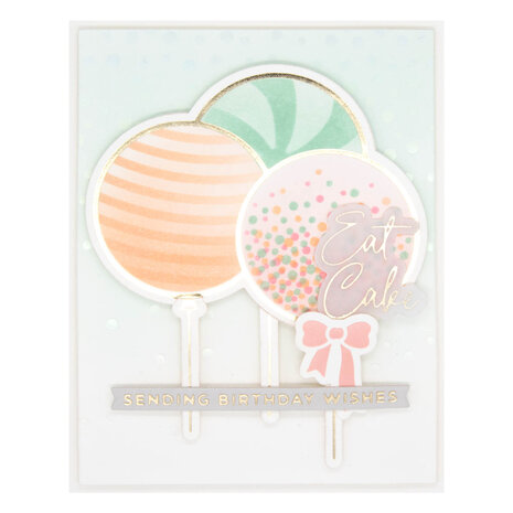 Spellbinders Party Balloons Bouquet Glimmer Hot Foil Plate & Die Set (GLP-397) (OUTLET)