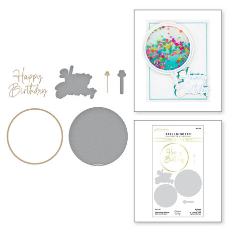 Spellbinders Giant Party Balloon Glimmer Hot Foil Plate & Die Set (GLP-396) (OUTLET)