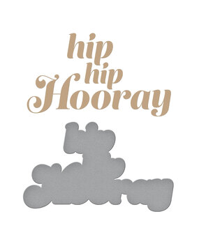 Spellbinders Glimmering Hooray Hot Foil Plate & Die Set (GLP-388) (OUTLET)