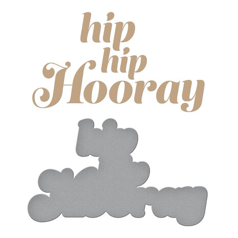Spellbinders Glimmering Hooray Hot Foil Plate & Die Set (GLP-388) (OUTLET)