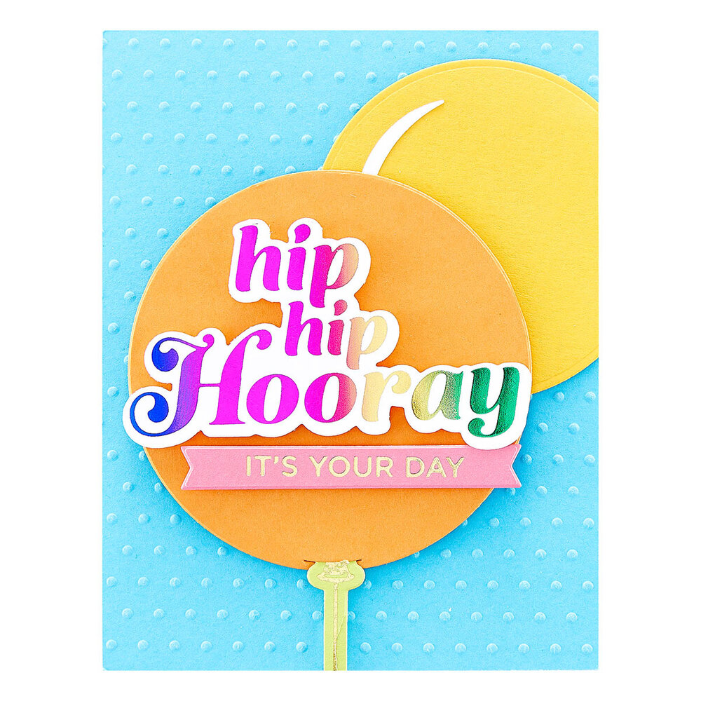 Spellbinders Glimmering Hooray Hot Foil Plate & Die Set (GLP-388) (OUTLET)