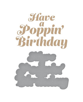 Spellbinders Glimmering Poppin' Birthday Hot Foil Plate & Die Set (GLP-384) (OUTLET)