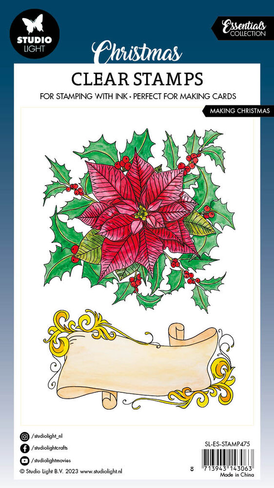 Studio Light Making Christmas Christmas Essentials Clear Stamps (SL-ES-STAMP475) (DISCONTINUED)