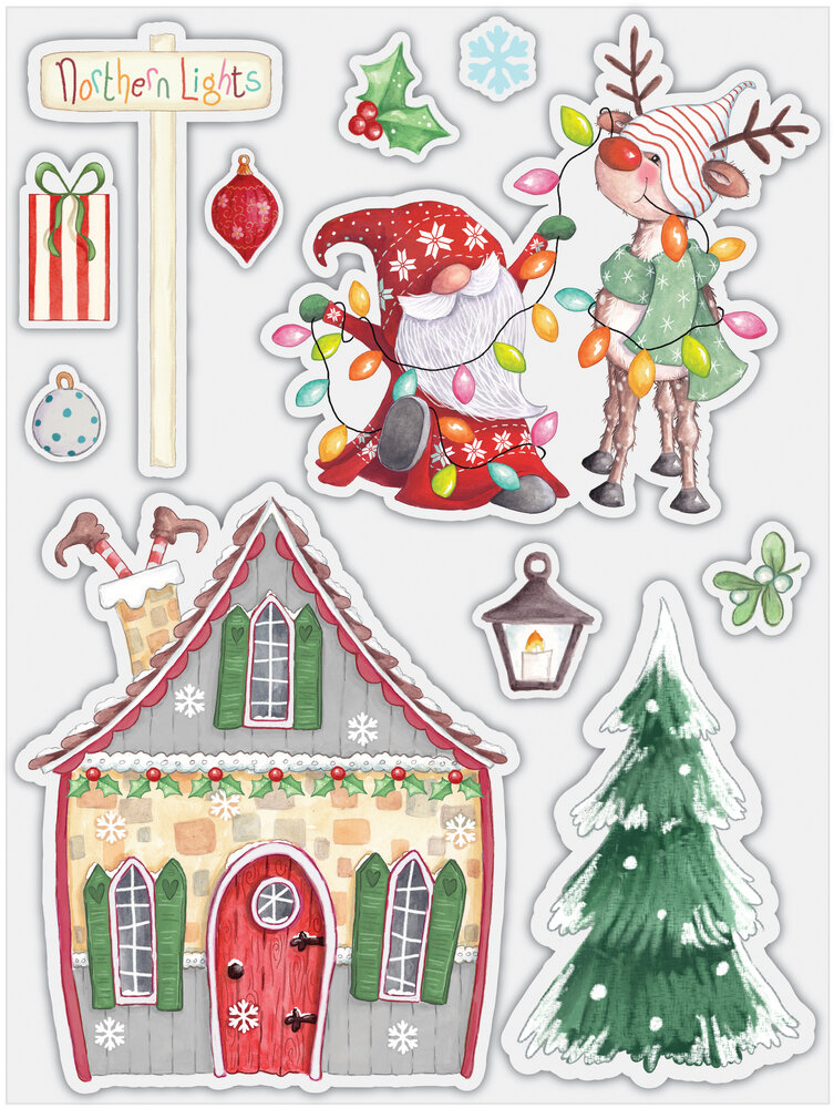 Craft Consortium It's Snome Time 2 Clear Stamps Northern Lights (CCSTMP090) (DISCONTINUED)