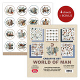 Craft & You Design World of Man 12x12 Inch Creative Set 250gsm (4sheets) (CSET07-WM-4) (DISCONTINUED)