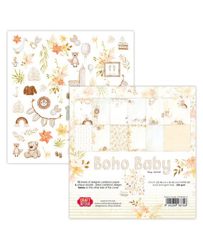 Craft & You Design Boho Baby 12x12 Inch Paper Set 250gsm (12sheets) (CPS-BH30-12) (DISCONTINUED)