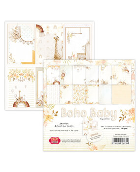 Craft & You Design Boho Baby 6x6 Inch Paper Set 250gsm (24sheets) (CPB-BH15) (DISCONTINUED)