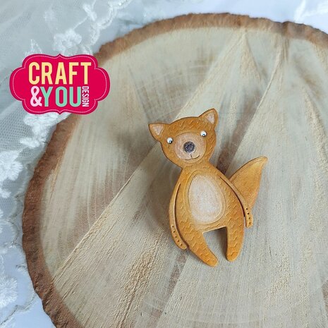 Craft & You Design Fox Baby Toy Dies (CW235) (DISCONTINUED)
