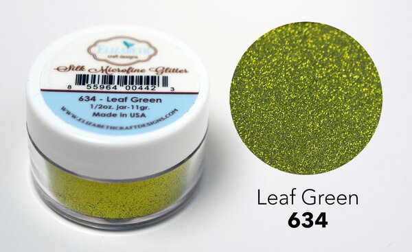 Elizabeth Craft Designs Silk Microfine Glitter Leaf Green 1/2oz. (634) (DISCONTINUED)