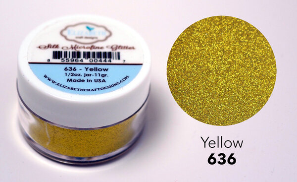 Elizabeth Craft Designs Silk Microfine Glitter Yellow 1/2oz. (636) (DISCONTINUED) Elizabeth Craft Designs Silk Microfine Glitter Yellow 1/2oz. (636) (DISCONTINUED)