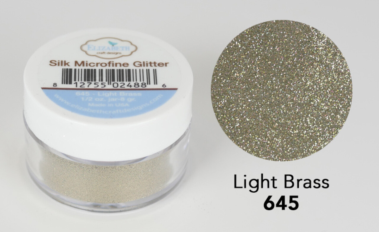 Elizabeth Craft Designs Silk Microfine Glitter Light Brass 1/2oz. (645) (DISCONTINUED)