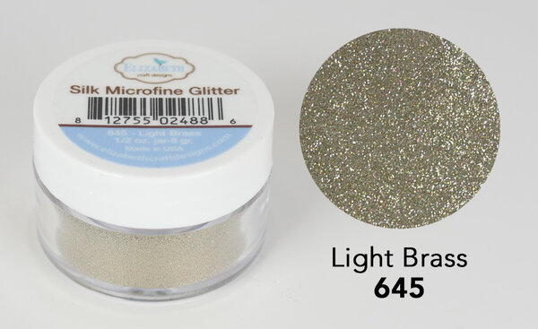 Elizabeth Craft Designs Silk Microfine Glitter Light Brass 1/2oz. (645) (DISCONTINUED)