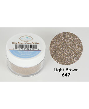 Elizabeth Craft Designs Silk Microfine Glitter Light Brown 1/2oz. (647) (DISCONTINUED)