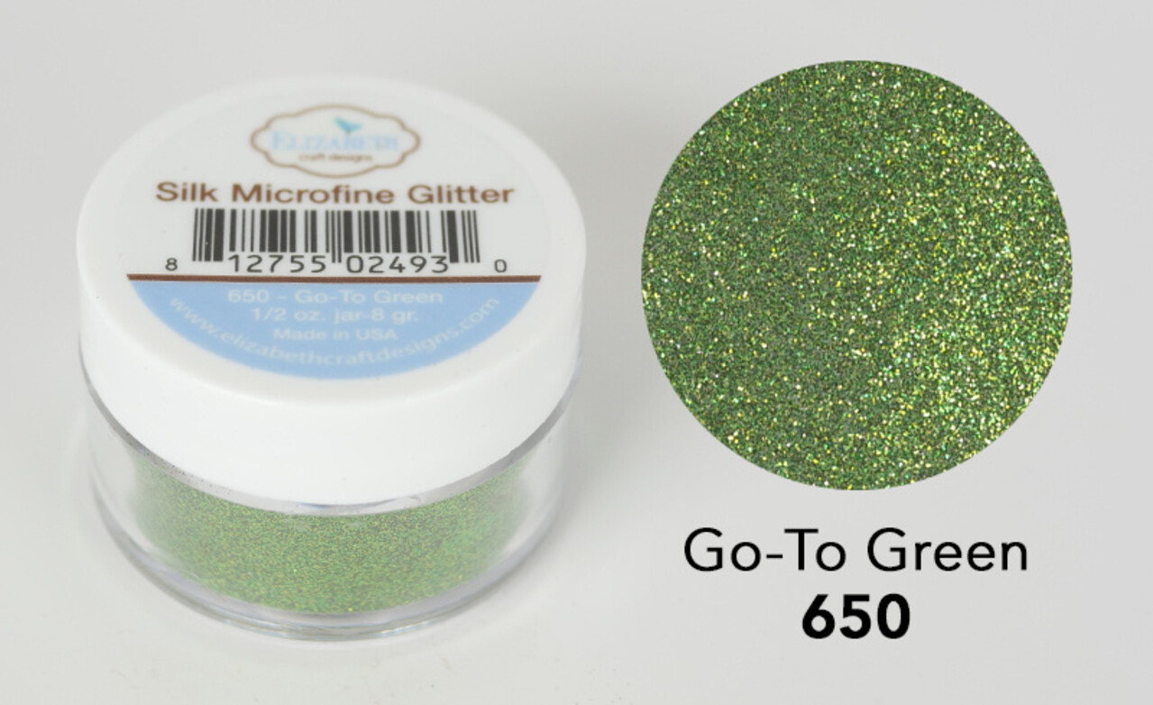 Elizabeth Craft Designs Silk Microfine Glitter Go-To-Green 1/2oz. (650) (DISCONTINUED)