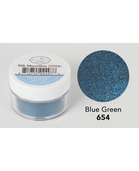 Elizabeth Craft Designs Silk Microfine Glitter Blue Green 1/2oz. (654) (DISCONTINUED)
