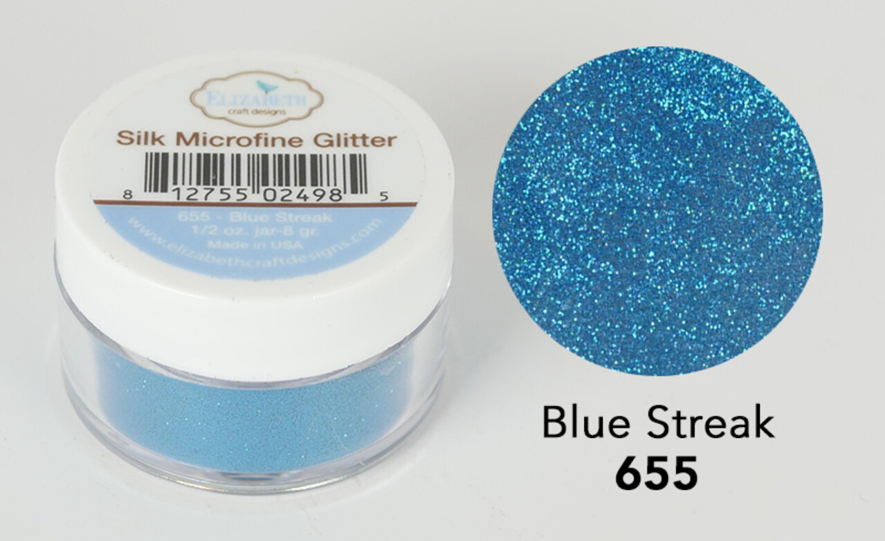Elizabeth Craft Designs Silk Microfine Glitter Blue Streak 1/2oz. (655) (DISCONTINUED)