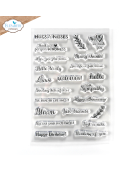 Elizabeth Craft Designs With Love Sentiments Stamps (CS308) (DISCONTINUED)