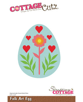 Scrapping Cottage Folk Art Egg (CC-1193) (OUTLET)