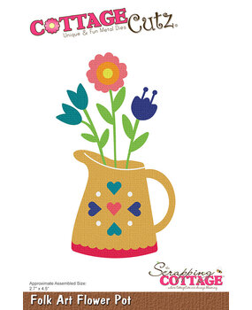 Scrapping Cottage Folk Art Flower Pot (CC-1194) (OUTLET)