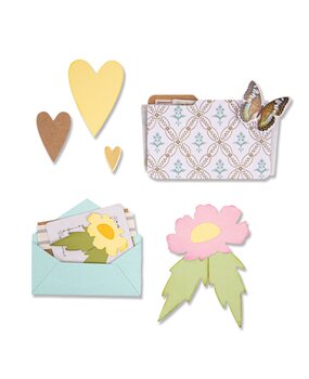 Sizzix Thinlits Die by Eileen Hull Envelope Folder & Flowers (11pcs) (666474) (DISCONTINUED) Sizzix Thinlits Die by Eileen Hull Envelope Folder & Flowers (11pcs) (666474) (DISCONTINUED)