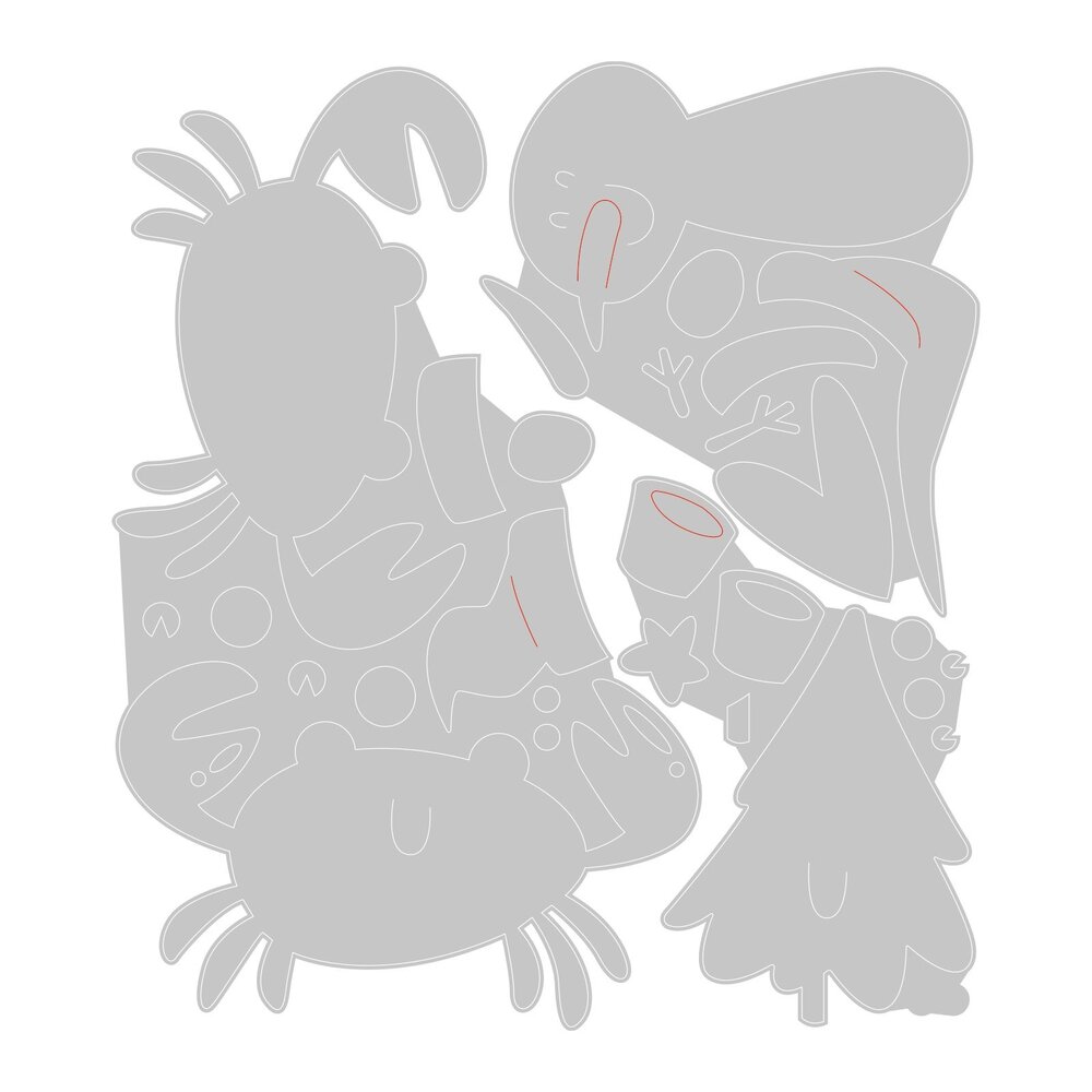 Sizzix Thinlits Die w/Stamps by Pete Hughes Christmas Characters (3+3pcs) (666313) (DISCONTINUED) Sizzix Thinlits Die w/Stamps by Pete Hughes Christmas Characters (3+3pcs) (666313) (DISCONTINUED)