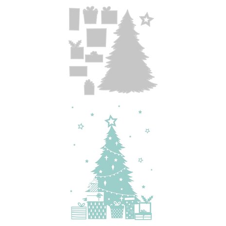 Sizzix Thinlits Die w/Textured Impressions by Lisa Jones Folder Sparkle Tree (10pc) (666467) (DISCONTINUED) Sizzix Thinlits Die w/Textured Impressions by Lisa Jones Folder Sparkle Tree (10pc) (666467) (DISCONTINUED)