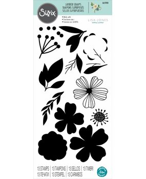 Sizzix Layered Stamps by Lisa Jones Blossoms (13pcs) (665908) (DISCONTINUED)