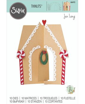 Sizzix Thinlits Die by Jen Long Card Gingerbread House (10pcs) (666455) (DISCONTINUED) Sizzix Thinlits Die by Jen Long Card Gingerbread House (10pcs) (666455) (DISCONTINUED)