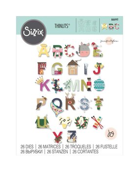 Sizzix Thinlits Die by Jennifer Ogborn Christmas Alphabet (26pcs) (666441) (DISCONTINUED) Sizzix Thinlits Die by Jennifer Ogborn Christmas Alphabet (26pcs) (666441) (DISCONTINUED)