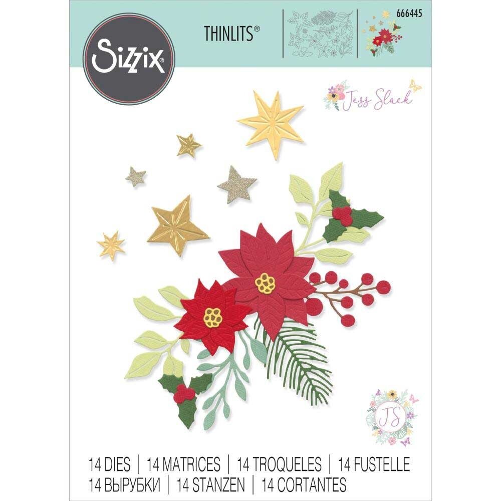 Sizzix Thinlits Die by Jess Slack Festive Foliage (14pcs) (666445) (DISCONTINUED) Sizzix Thinlits Die by Jess Slack Festive Foliage (14pcs) (666445) (DISCONTINUED)