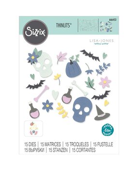 Sizzix Thinlits Die by Lisa Jones Spooky Icons (15pcs) (666453) (DISCONTINUED) Sizzix Thinlits Die by Lisa Jones Spooky Icons (15pcs) (666453) (DISCONTINUED)