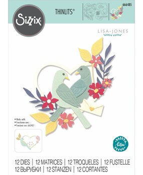 Sizzix Thinlits Die by Lisa Jones Sweet Birds (12pcs) (666485) (DISCONTINUED) Sizzix Thinlits Die by Lisa Jones Sweet Birds (12pcs) (666485) (DISCONTINUED)