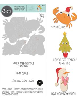 Sizzix Thinlits Die w/Stamps by Pete Hughes Christmas Characters (3+3pcs) (666313) (DISCONTINUED) Sizzix Thinlits Die w/Stamps by Pete Hughes Christmas Characters (3+3pcs) (666313) (DISCONTINUED)