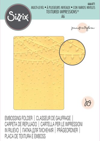 Sizzix Multi-Level Textured Impressions by Jennifer Ogborn Stars and Lights (666471) (DISCONTINUED)