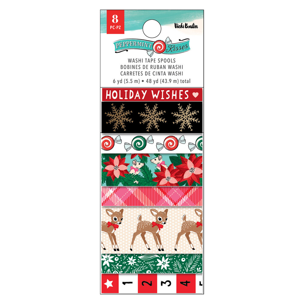 American Crafts Vicki Boutin Peppermint Kisses Washi Tape Spools (8pcs) (34021941) (OUTLET) American Crafts Vicki Boutin Peppermint Kisses Washi Tape Spools (8pcs) (34021941) (OUTLET)