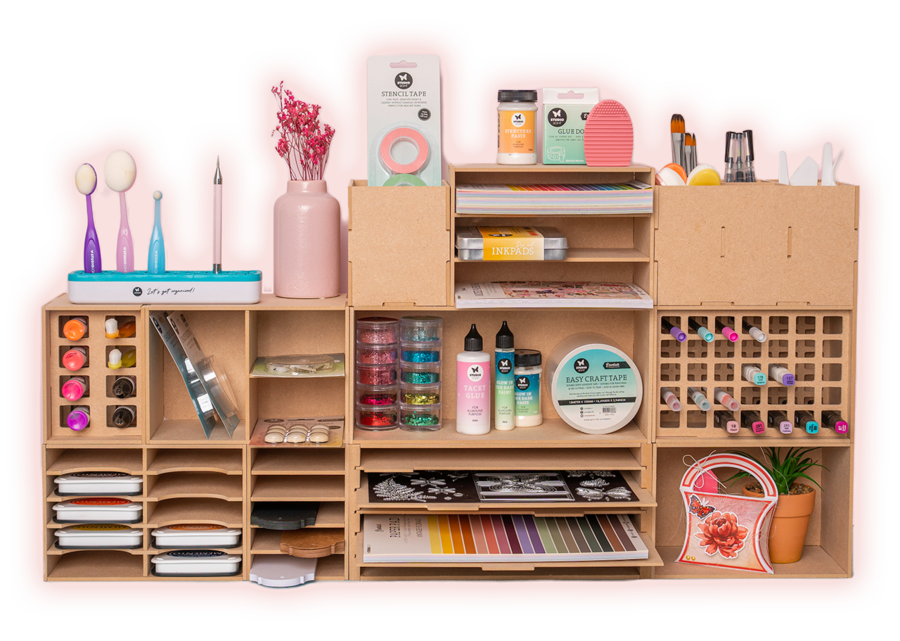Studio Light MDF Storage Half Box Acrylic Pens (SL-ES-MDF18) (OUTLET) Studio Light MDF Storage Half Box Acrylic Pens (SL-ES-MDF18) (OUTLET)