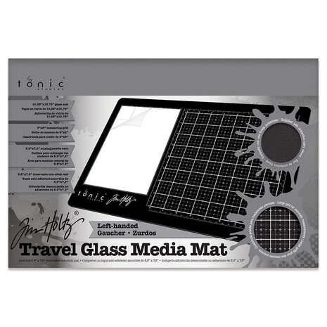 Tonic Tim Holtz Tim Holtz - Travel Glass Media Mat - Left handed Tonic Tim Holtz Tim Holtz - Travel Glass Media Mat - Left handed