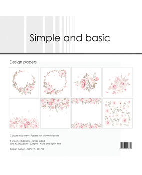 Simple and Basic Silent Rose 12x12 Inch Paper Pack (SBP719) (DISCONTINUED)
